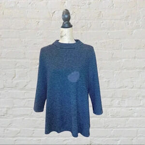 Loft Striped Mock Turtle Neck